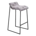 thumbnail image 1 of Barstool Vintage White (Set of 2) - Leatherette Steel, 1 of 2