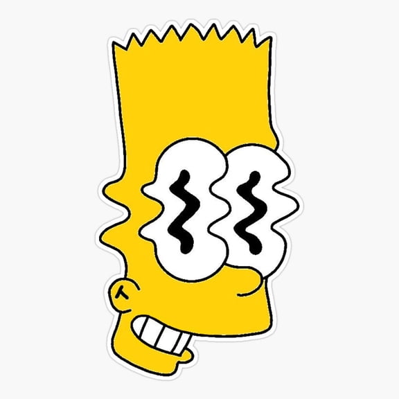 Bart Cartoon Character Fun Collectible Sticker