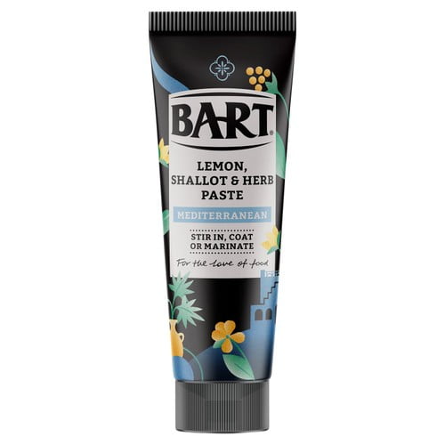 Bart Mediterranean Lemon, Shallot & Herb Paste 80g, British Import (Pack of 2)