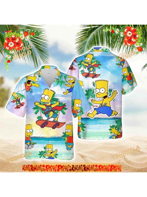 Funny Hawaiian Shirt, Bart Simpson