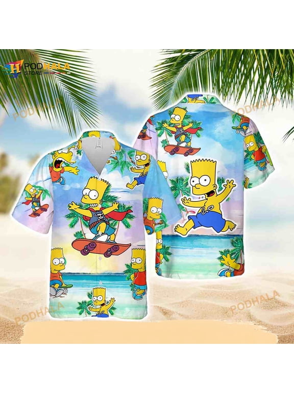 Bart Simpson Funny Hawaiian Shirt, Bart Simpson