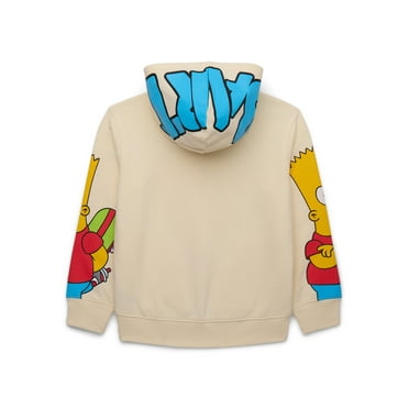 Bart Simpson Little Boys and Big Boys Graphic Hoodie, Sizes 4-20
