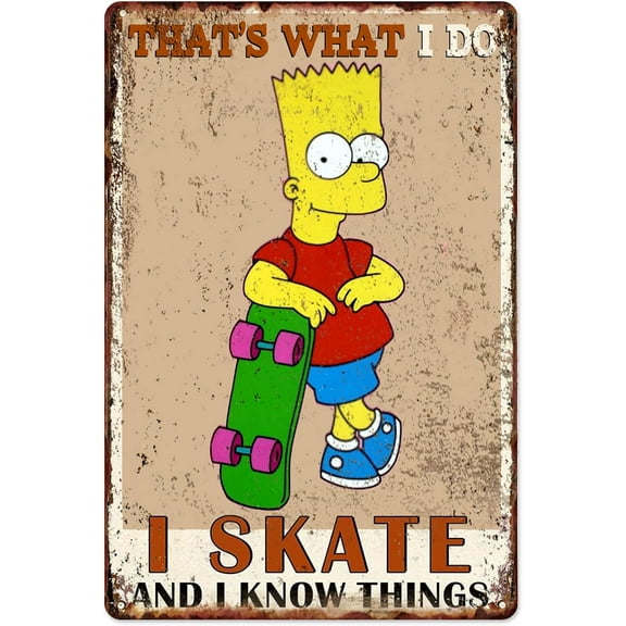 Bart Simpson Skateboard Diamond Art Kits for Adults Beginners I Do I Skate And I Know Things Diamond Painting Kits for Adults 5D Diamond Art Kits Gem Art, Diamond Art for Adults 8X12 Inch