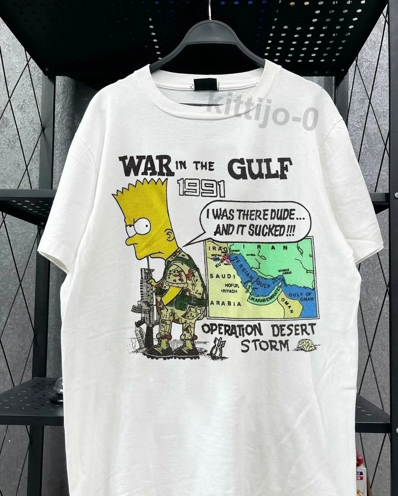 Bart-Simpson War In The Guft White T-Shirt - Walmart.com