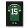 thumbnail image 1 of Bart Starr Green Bay Packers Framed 14" x 20" Retired Jersey Art Print, 1 of 3