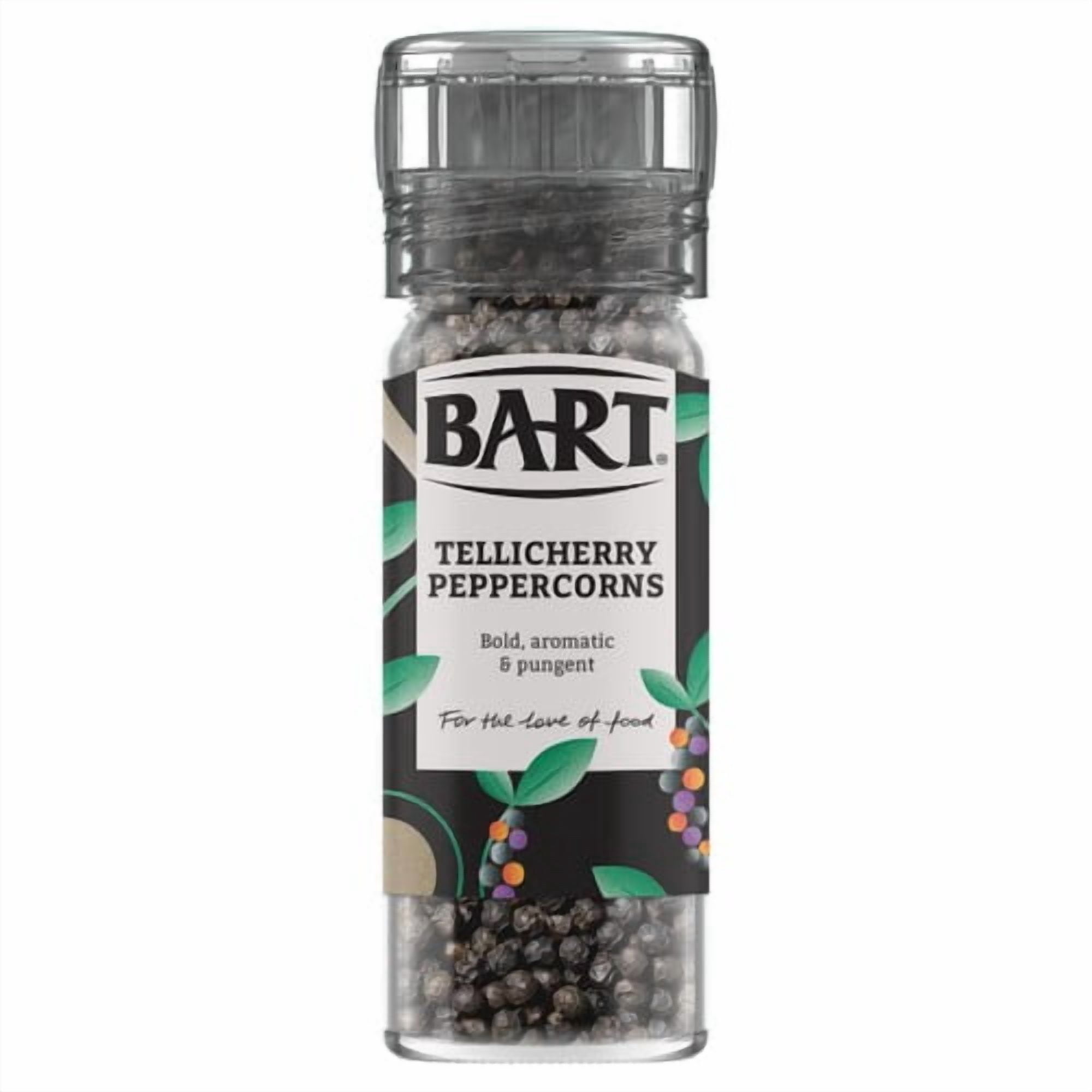Bart Tellicherry Black Pepper Mill 44g, British Import (Pack of 2)