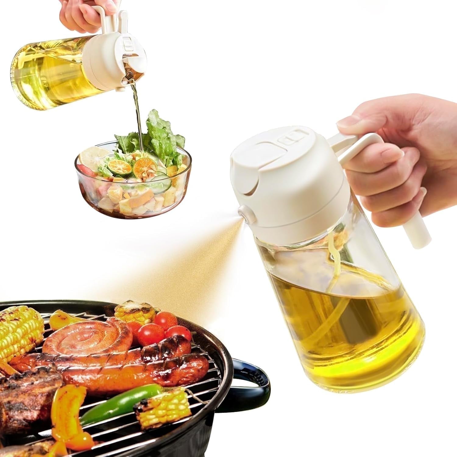 Bartans 470 ml Refillable Food Grade Olive Oil Vinegar Sprayer, Mister, Spritzer and Dispenser, Plastic Bottle - Walmart.com