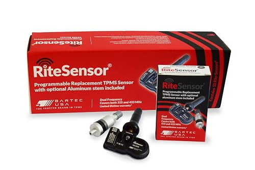 Bartec RITE-Sensor RS-2000-10 Sleeve Pack, with Rubber and Optional Metal Valve Stem, 10 Sensors
