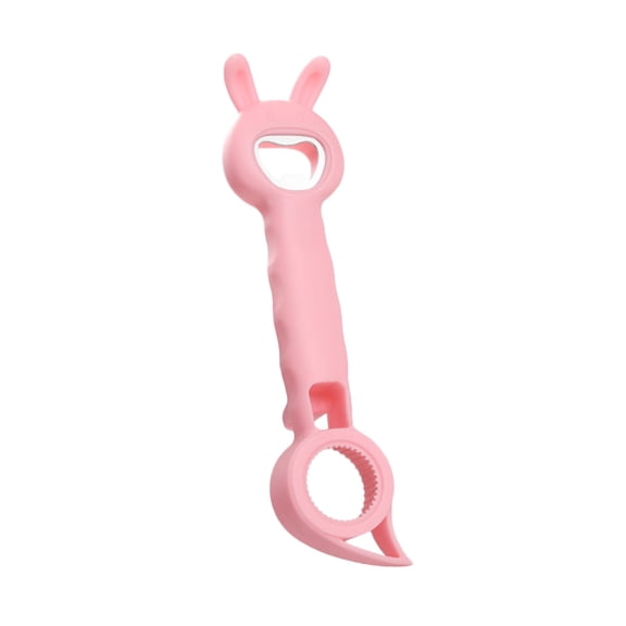 Bartender Bottle Openers,Can Punch Bottle Opener,Stainless Steel Can Opener,Manual Can Lid Openers,Multi-purpose Beer Bottle Openers for Speed Open,Professional Grade for Kitchen Bar(8x2")(Pink)