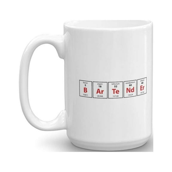 Bartender Ceramic Coffee & Tea Gift Mug, Items & Kitchen Accessories, Décor & Collectibles For Men & Women (15oz)