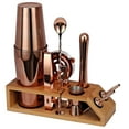 Bartender Kit,10Piece Rose Gold Cocktail Shaker Set With Trapezoidal