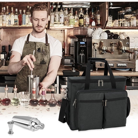 Bartender Kit, 11-Piece Cocktail Shaker Set with Bartender Travel Carrying Bag