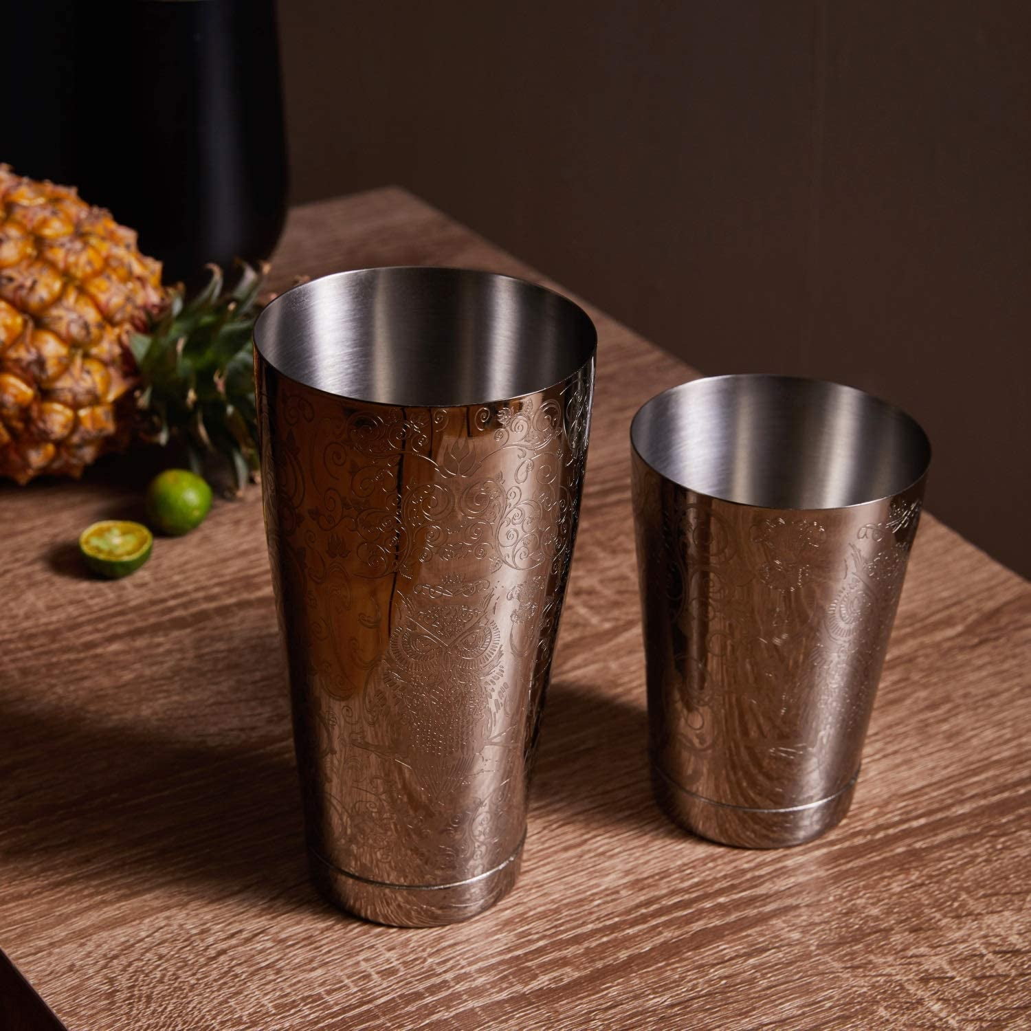 Bartender Kit Cocktail Shaker Set7 Pieces Stainless Steel Black Plated