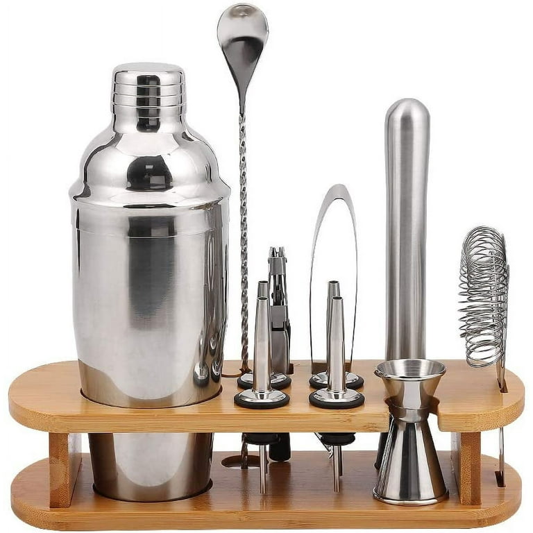 Bartender Kit Cocktail Shaker Set,Stainless Steel Bar Tool Set 10