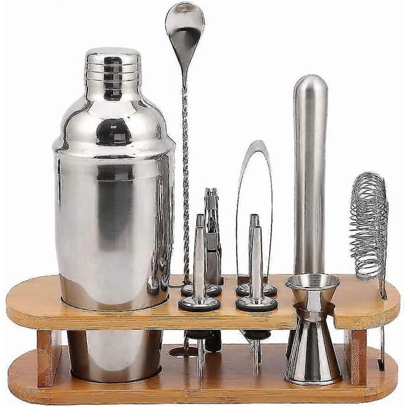 Bartender Kit Cocktail Shaker Set,stainless Steel Bar Tool Set 10 Pcs