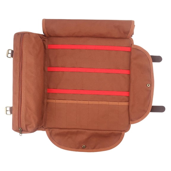 Bartender Tote Bag Large Capacity Cocktail Mixer Carry Bar Tool Set Brown