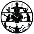 thumbnail image 1 of Bartender Vinyl Wall Clock, Barman Vinyl Record Handmade Art Decor for Home Room Kitchen, Vintage Original Gift for Any Occasion, Party Supplies Decoration, 1 of 7