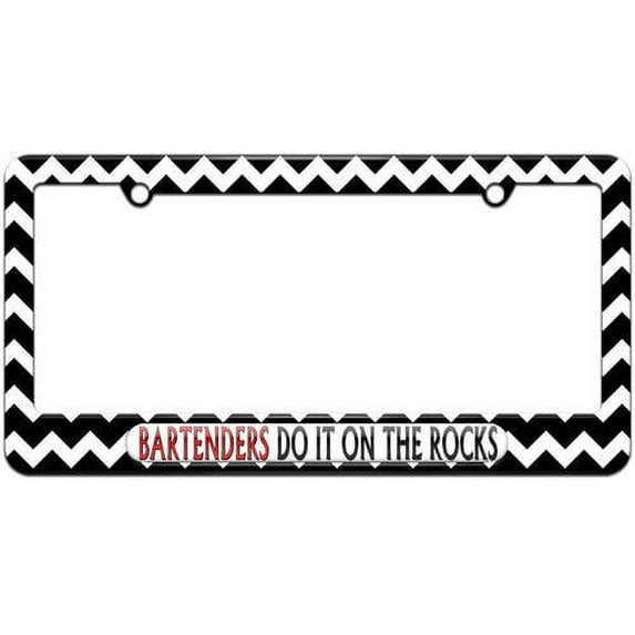 Bartenders Do It On The Rocks License Plate Tag Frame, Multiple Colors