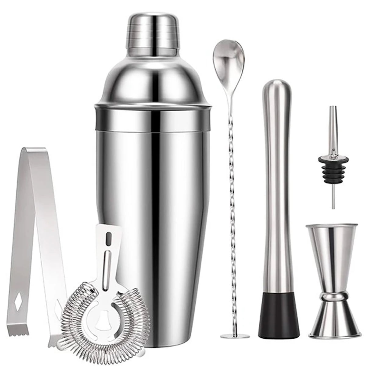 Bartending Starter Kit 7 pc. Barware Set & Bar Kit Supplies