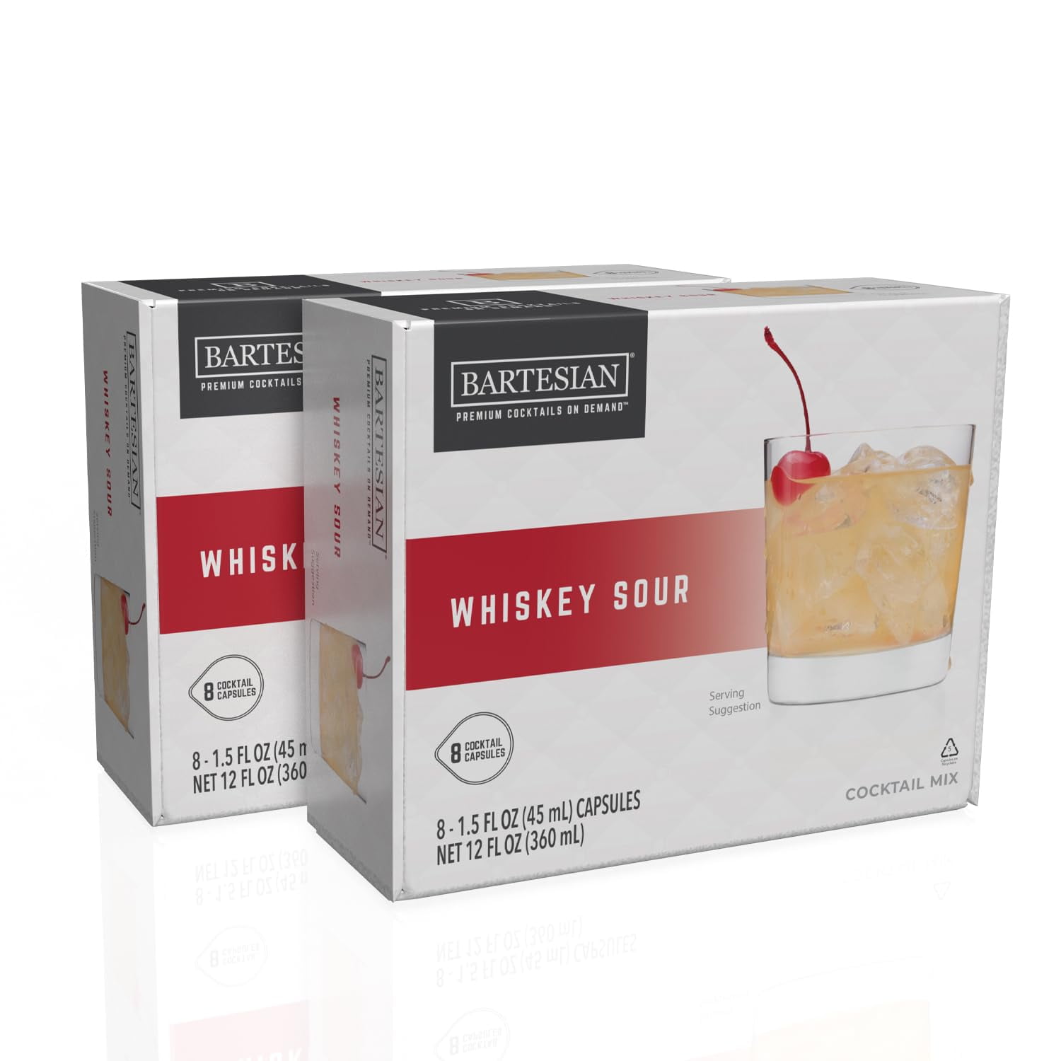 Bartesian 16Pack Whiskey Sour Mixer Capsules for Use with The