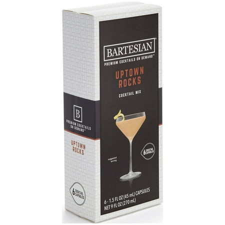 Bartesian Uptown Rocks Cocktail Mixer Capsules, Pack of 6 Cocktail Capsules, for Bartesian Premium Cocktail Maker, 55356