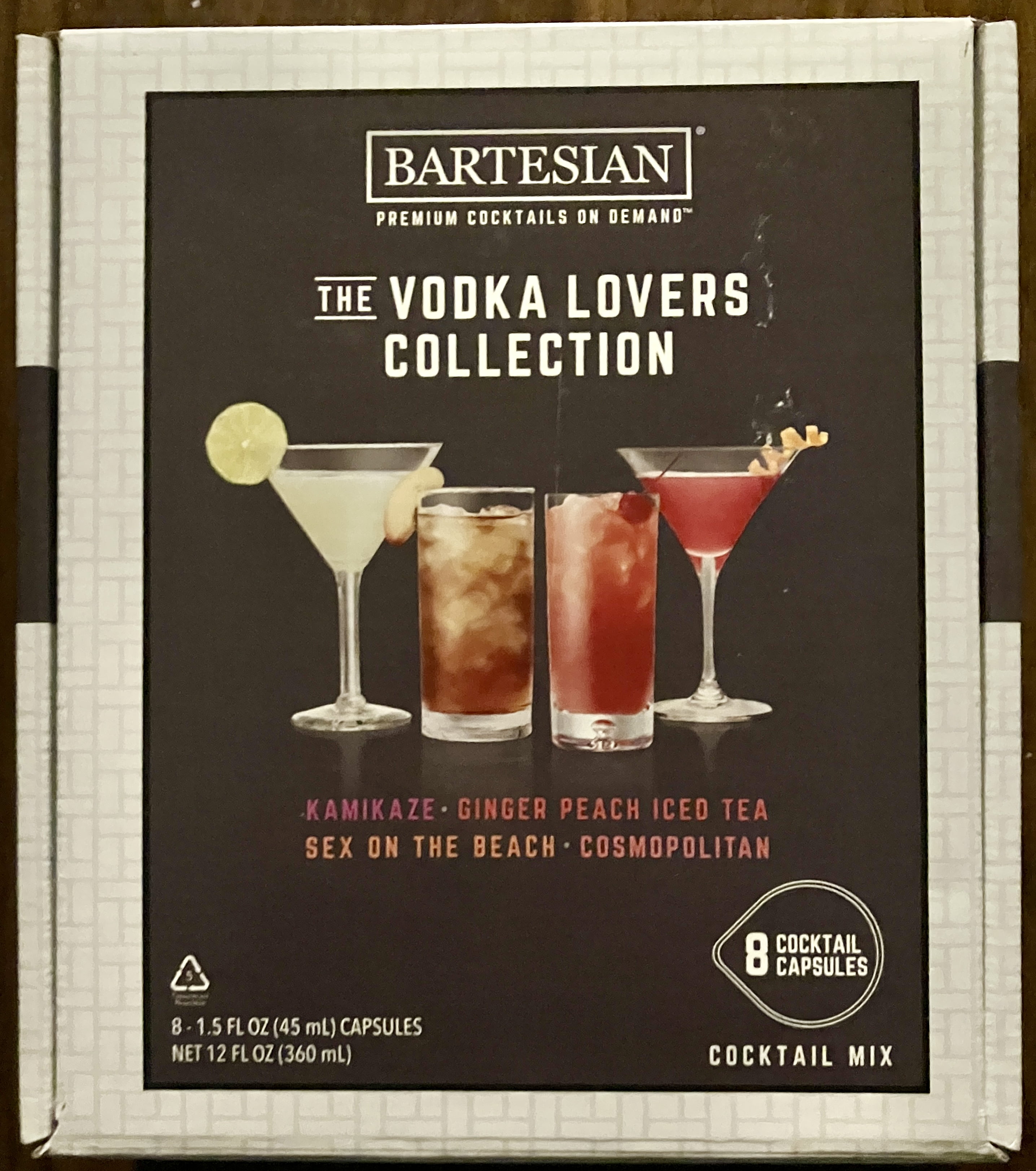 Bartesian Vodka Lovers Collection Cocktail Mixer Capsules, Variety Pack ...