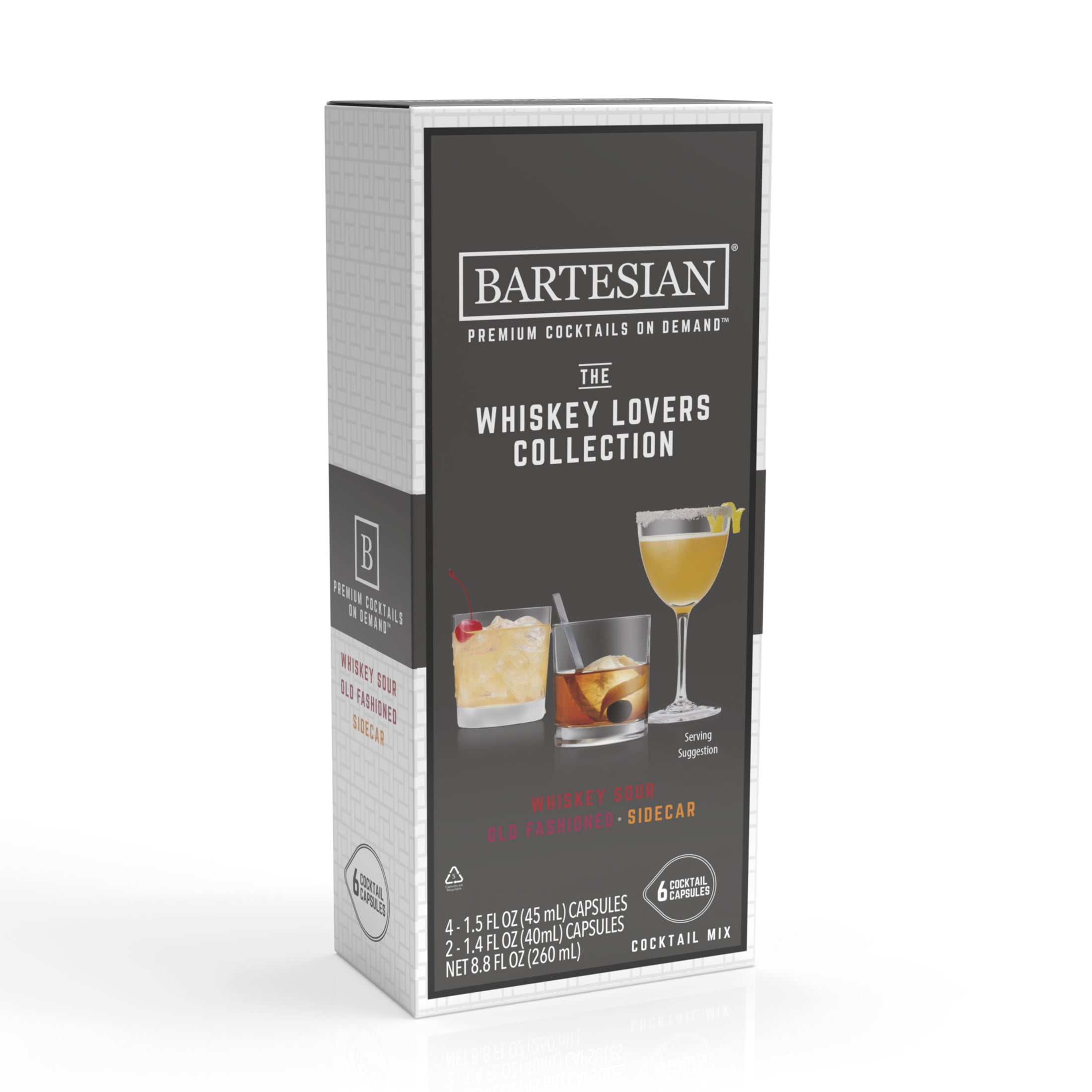 Bartesian Cocktail Mixer Capsules, Whisky Lovers Collection,