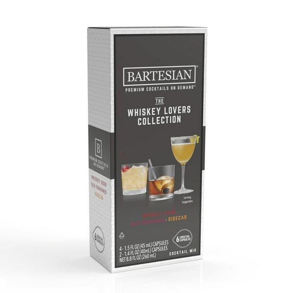 Bartesian Cocktail Mixer Capsules, Whisky Lovers Collection, 6 Pack