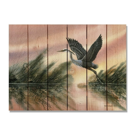 Bartholet's Cool of the Morning - 33x24 Indoor/Outdoor Cedar Wall Art - Multi-color