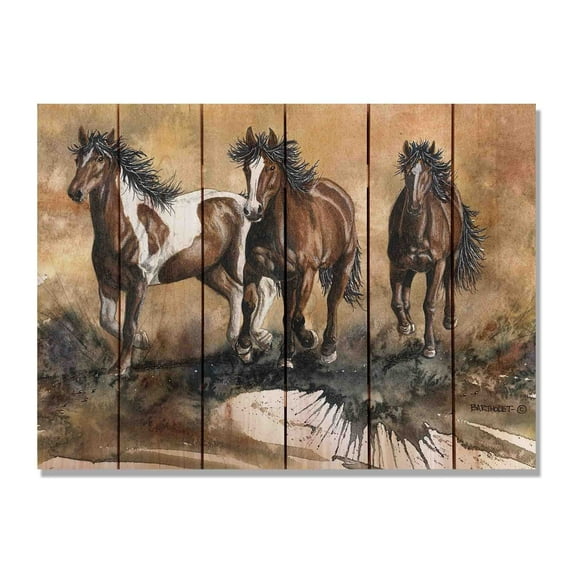 Bartholet's Too Close For Comfort - 33x24 Indoor/Outdoor Cedar Wall Art - Multi-color