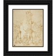 thumbnail image 1 of Bartholomaeus Spranger 15x18 Black Ornate Wood Framed Double Matted Museum Art Print Titled - Martyrdom of Saint Sebastian, 1 of 5