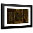 thumbnail image 1 of Bartholomeus van Bassen 24x18 Black Modern Framed Museum Art Print Titled - An Interior of a Gothic Cathedral with Figures (1650), 1 of 5