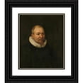 thumbnail image 1 of Bartholomeus van der Helst 12x14 Black Ornate Wood Framed Double Matted Museum Art Print Titled: Samuel Van Lansbergen (D. 1669), Remonstrant Minister in Rotterdam (1646), 1 of 5