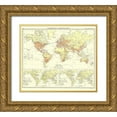 thumbnail image 1 of Bartholomew 23x20 Gold Ornate Wood Framed with Double Matting Museum Art Print Titled - Global Telegraphic Communication - Bartholomew, 1 of 4