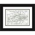 thumbnail image 1 of Bartholomew 24x17 Black Ornate Wood Framed with Double Matting Museum Art Print Titled - Electric Railways London UK - Bartholomew 1921, 1 of 4
