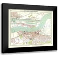 thumbnail image 1 of Bartholomew 24x20 Black Modern Framed Museum Art Print Titled - Royal Albert Dock Woolwich London UK, 1 of 5