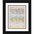 thumbnail image 1 of Bartholomew 25x32 Black Ornate Wood Framed with Double Matting Museum Art Print Titled - Ocean Currents Climate Chart - Bartholomew 1892, 1 of 4