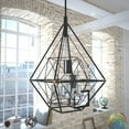 thumbnail image 1 of Bartlett 4L Bronze and Nickel Geometric Industrial Pendant Cage Light, 1 of 12
