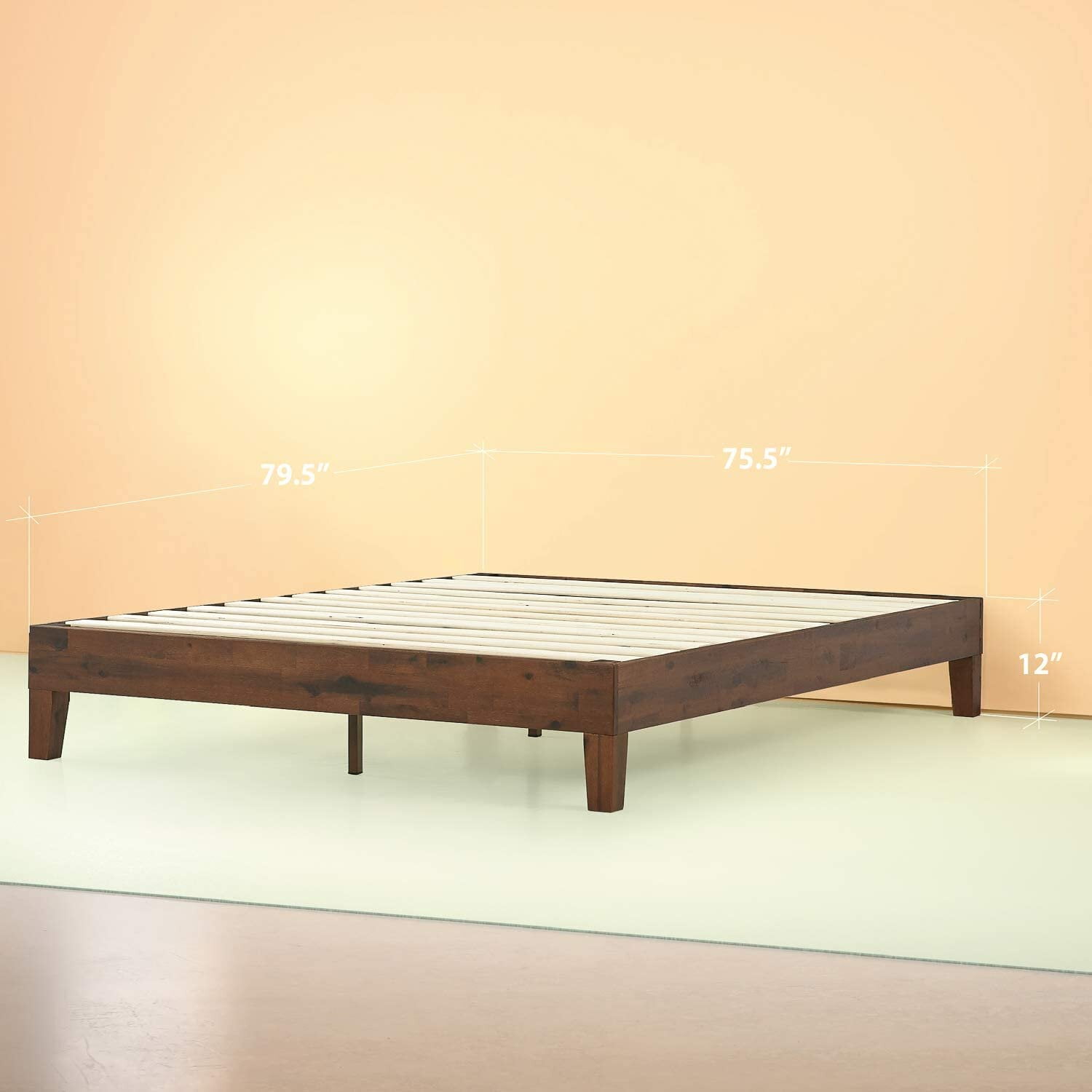Bartlett Low Profile Platform Bed, Box Spring Not Required, 6