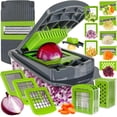 thumbnail image 1 of Bartnelli 15-Piece Vegetable Chopper Multifunctional Food Slicer with Large Container, Veggie Chopper, Slicer, 1 of 6