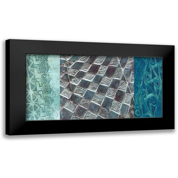 Bartola 18x11 Black Modern Framed Museum Art Print Titled - Stone Carvings Cool I