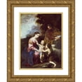 thumbnail image 1 of Bartolomé Estebán Murillo 15x18 Gold Ornate Wood Frame and Double Matted Museum Art Print Titled - The Holy Family with the Infant Baptist (C. 1670), 1 of 4