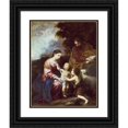 thumbnail image 1 of Bartolomé Estebán Murillo 19x24 Black Ornate Framed Double Matted Museum Art Print Titled: The Holy Family with the Infant Baptist (C. 1670), 1 of 5