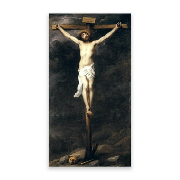 Bartolomé Esteban Murillo Poster and Print on Canvas- on the Cross 2- Famous Reproduction Painting- Religion Wall Art Pictures for Living Room Decor