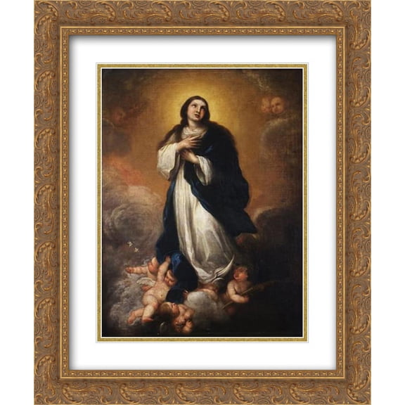 Bartolome Esteban Murillo 2x Matted 20x24 Gold Ornate Framed Art Print 'The Immaculate Conception'