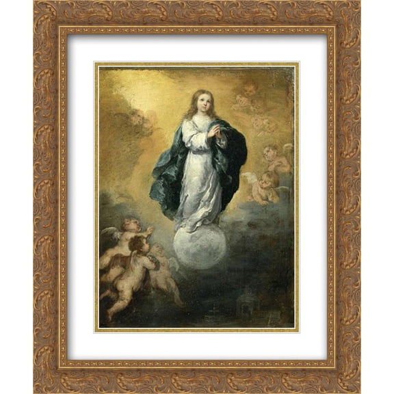 Bartolome Esteban Murillo 2x Matted 20x24 Gold Ornate Framed Art Print 'The Immaculate Conception'