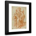 thumbnail image 1 of Bartolomeo Cesi 11x14 Black Modern Framed Museum Art Print Titled - Seated Youth Wearing a Monk's Habit; Study for Saint Benedict (1590), 1 of 5