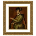 thumbnail image 1 of Bartolomeo Passarotti 20x24 Gold Ornate Framed and Double Matted Museum Art Print Titled - Portrait of Giulio Franchini, 1 of 4