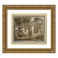 thumbnail image 1 of Bartolomeo Pinelli 17x15 Gold Ornate Wood Frame and Double Matted Museum Art Print Titled - Venus Presents Cupid to Calypso, from the Adventures of Telemachus, Book 7 (1808), 1 of 4