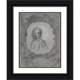 thumbnail image 1 of Bartolommeo Nazari 19x24 Black Ornate Framed Double Matted Museum Art Print Titled: Portrait of a Man Wearing a Wig (1699-1758), 1 of 5